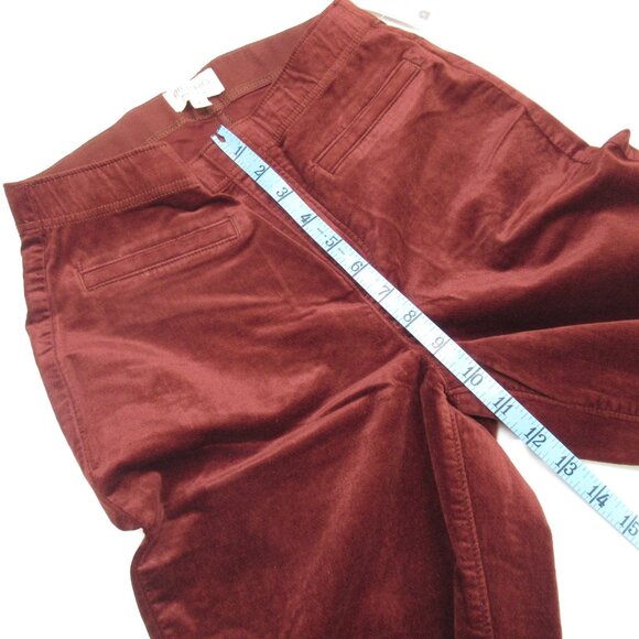 Anthropologie Pilcro Pull-On Mid-Rise Retro Flare Velvet Jeans Chestnut 27 - Picture 6 of 9